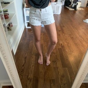 White Highrise Shorts